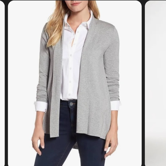 NWT Vince Camuto Open Front Woman’s Light Grey Cardigan - Picture 4 of 5